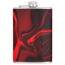 Röd kurvor och skållningar på mörkens bakgrund fickplunta