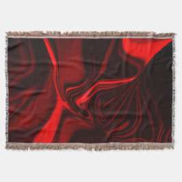 Röd kurvor och skållningar på mörkens bakgrund filt