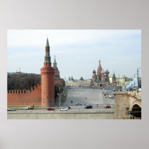 Röd kvadrat poster