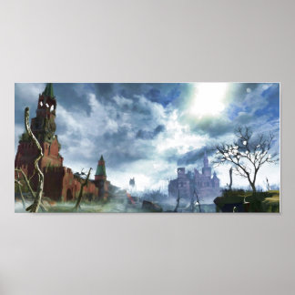 Röd kvadrat poster