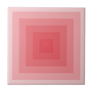 Röd kvadratgeometri kakelplatta