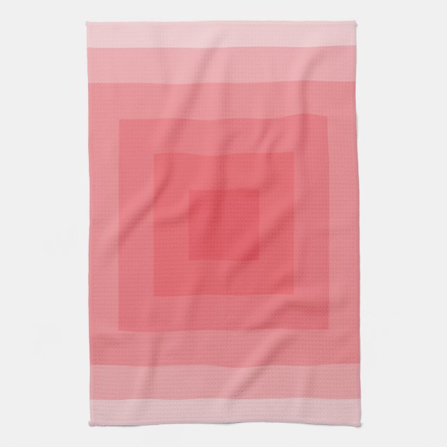 Röd kvadratgeometri kökshandduk (Vertikal)