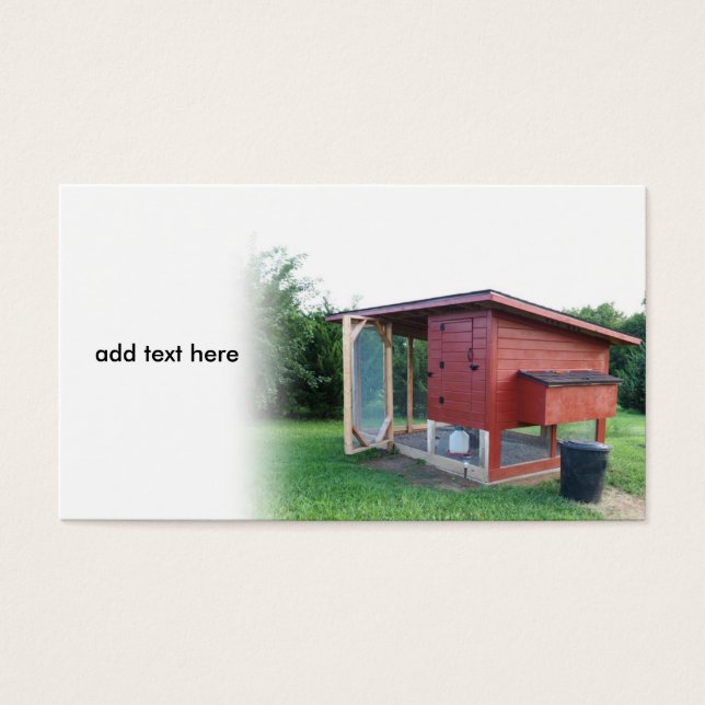 röd kycklingkock visitkort (Framsidan)