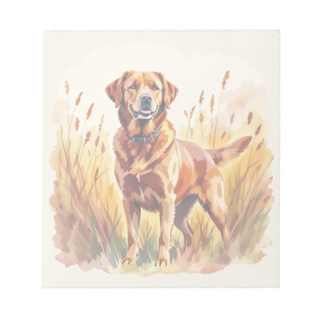 Röd Labrador Retriever Hund Anteckningsblock (Framsida)