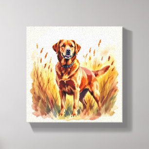 Röd Labrador Retriever Hund Canvastryck