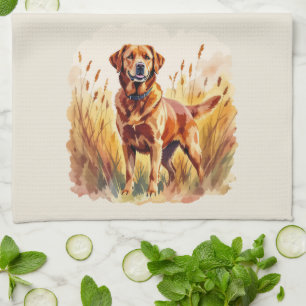 Röd Labrador Retriever Hund Kökshandduk