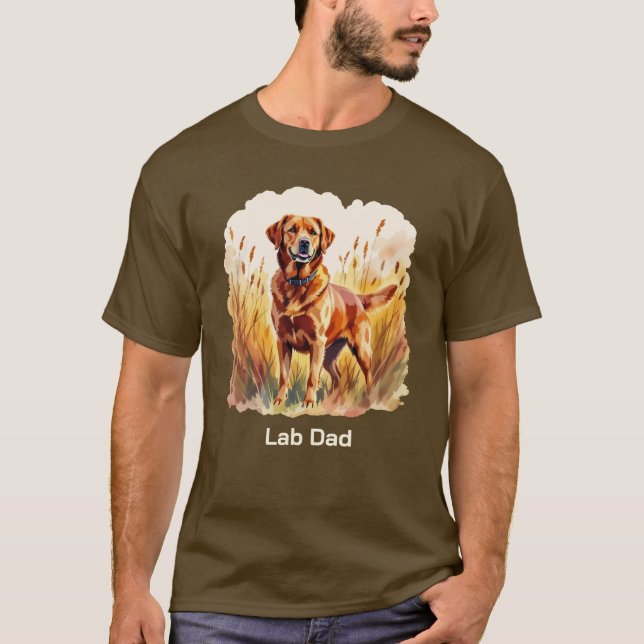 Röd Labrador Retriever Hund T Shirt (Framsida)