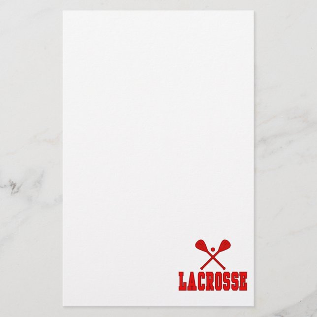 Röd Lacrosse Brevpapper (Framsida)