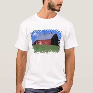 Röd lada i Latah County, Idaho delstat PR MR) T-shirt