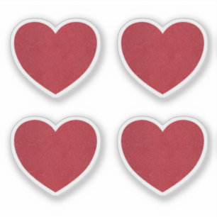 Röd läder Heart Valentine Day Anpassningsbar Klipp Klistermärken