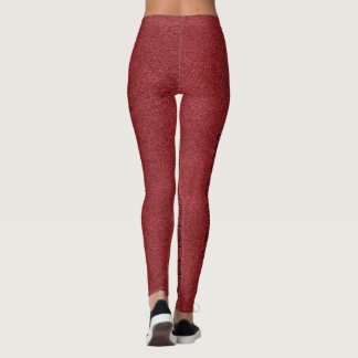 Röd läder leggings
