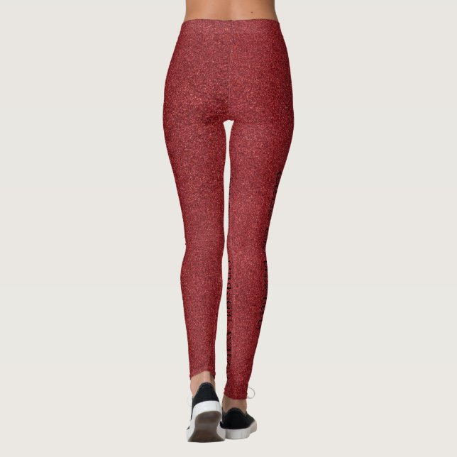 Röd läder leggings (Baksida)