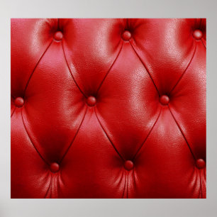 Röd läder: Upholstoppet Mönster Elegance. Poster