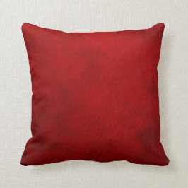 Röd läderanpassningsbar för Retro Grunge Kudde