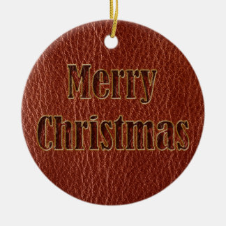 Röd läderse jul julgransprydnad keramik