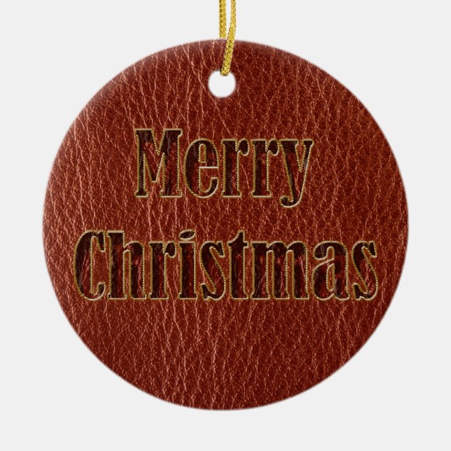 Röd läderse jul julgransprydnad keramik (Framsidan)