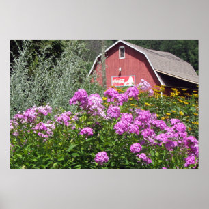 Röd ladugård poster