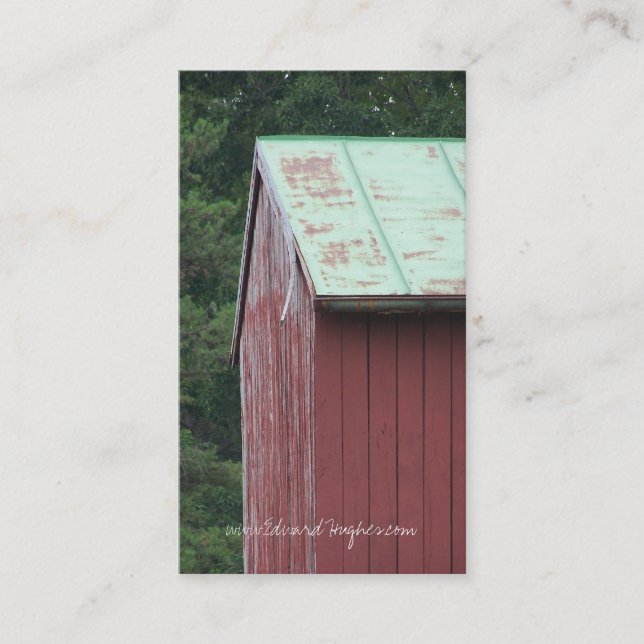 Röd ladugård visitkort (Framsida)