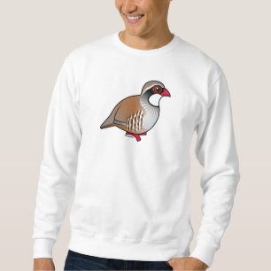Röd-lagd benen på ryggen rapphöna sweatshirt