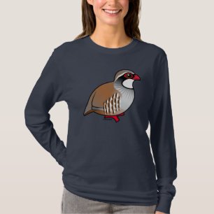 Röd-lagd benen på ryggen rapphöna t-shirt