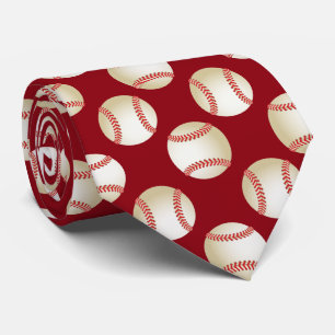 Röd lagledare för mönster för baseballsporttem slips