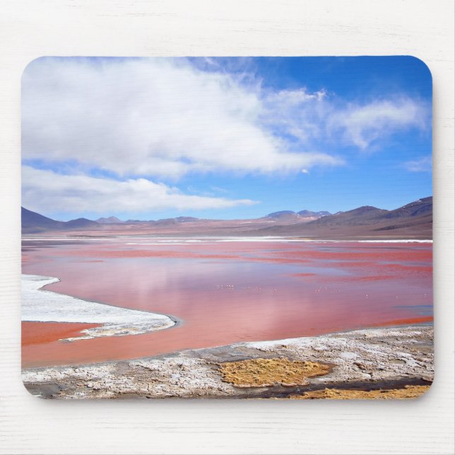 Röd lagun, Laguna Colorada i Bolivia mousepad Musmatta (Framsidan)
