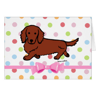 Röd lång Haired tax 1 Hälsningskort