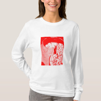 Röd långärmad för GeishadamAA Hoody (passar), T-shirt
