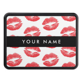Röd Läppar, kyss, läppstift, ditt namn, anpassa di Dragkroksskydd