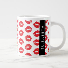 Röd Läppar, röd läpppstick, Mönster av Läppar, dit Jumbo Mugg