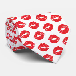 Röd Läppar, röd läppstift, kyss, Mönster i Läppar Slips