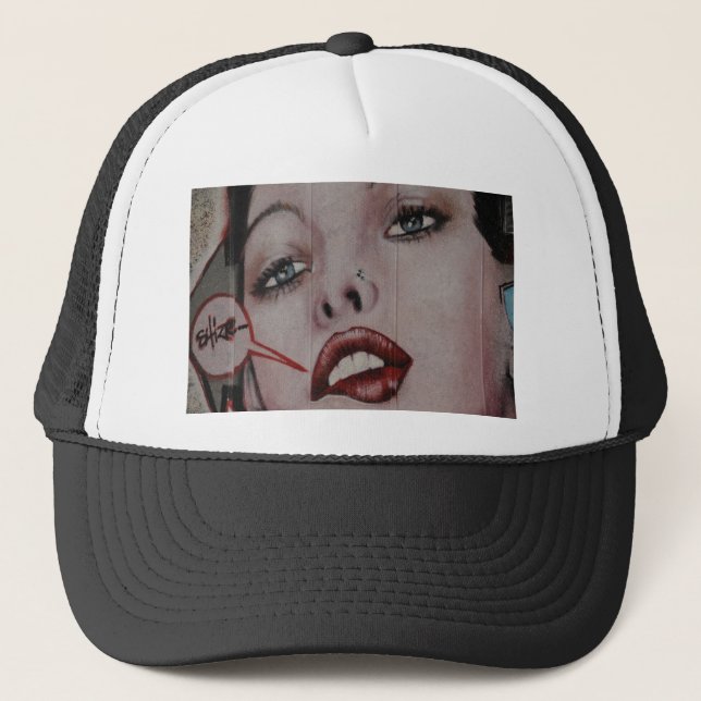 _Röd läppar Truckerkeps (Framsida)