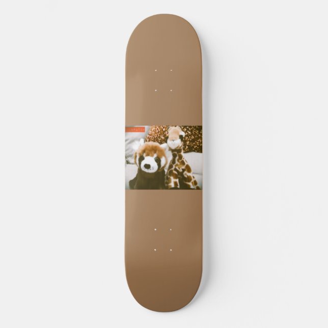 Röd&lappningsskateboard Mini Skateboard Bräda 18,5 Cm (Framsida)