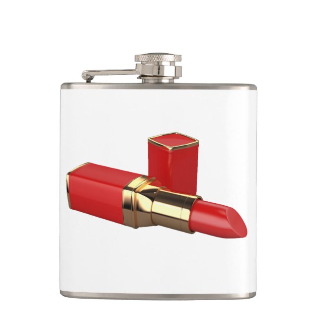 Röd Läppstift Flask Fickplunta (Framsidan)