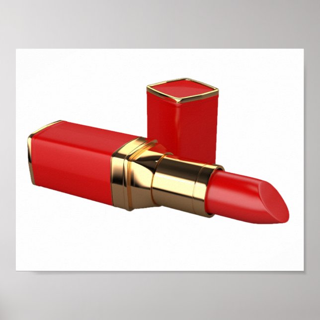 Röd läppstift Poster (Framsidan)