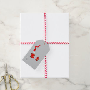 röd läppstift presentetikett