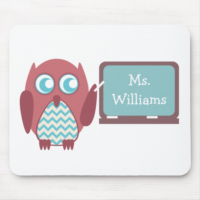 Röd lärare för ugglablåttsparre på den svart musmatta (Framsidan)