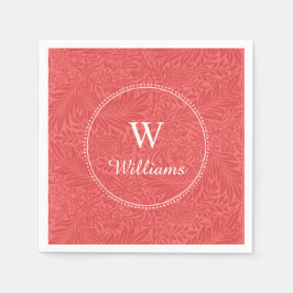 Röd larkspur för personlig Vintage Flower Pappersservett