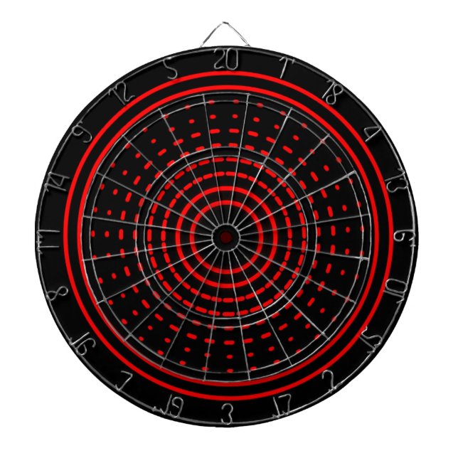 Röd larmabstraktGamma ledde den ljusa dartboarden Piltavla (Framsidan)