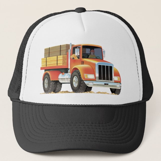 Röd lastbil truckerkeps (Framsida)