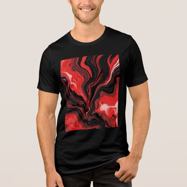 Röd lava t shirt (Framsida)
