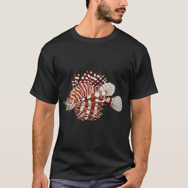 Röd lejonfisk/RÃ¶d drakfisk T Shirt (Framsida)