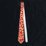 Röd Leopardycklad Skinn Slips<br><div class="desc">Djurtryck päls skinn av leopard</div>