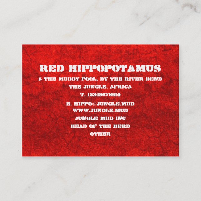 Röd lera visitkort (Framsida)