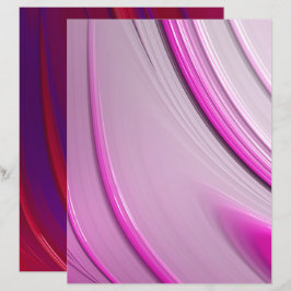 Röd Lila Rosa Ombre Fraktal Scrapbookpapper