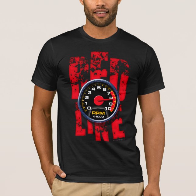 Röd linjeT-tröja Tee Shirt (Framsida)