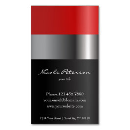 Röd lipstik - Makeup - magnetiska visitkortar Visitkortmagnet