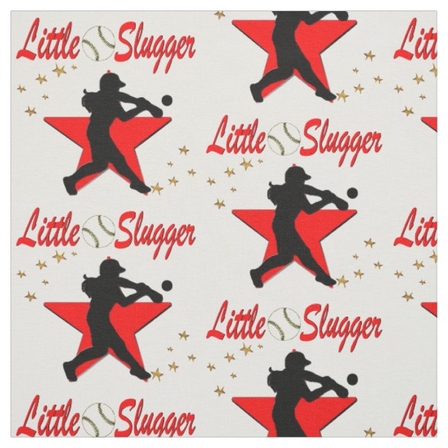 RÖD LITEN SLUGGER SOFTBOLL FLIK DESIGN TYG (Provkarta)