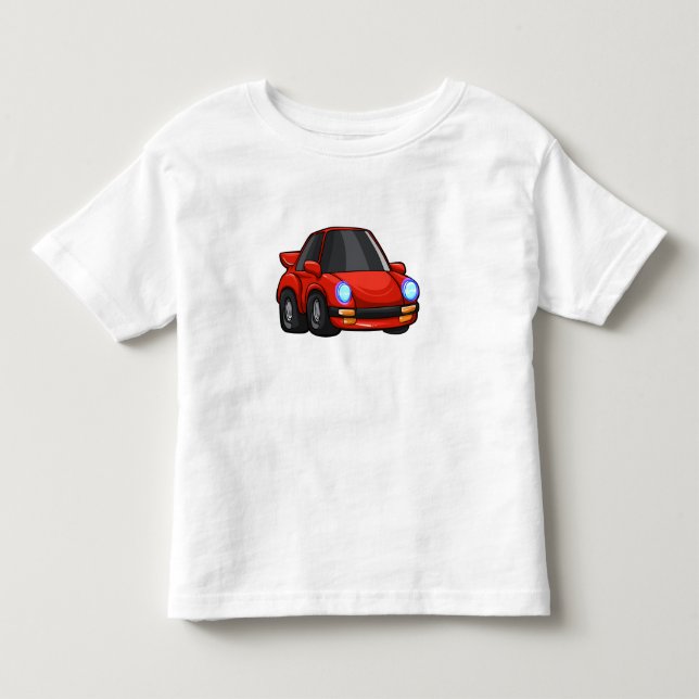 Röd liten tecknad - Välj bakgrund färg T Shirt (Framsida)