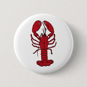 Röd lobster knapp